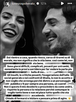 Lorenzo Spolverato su Instagram