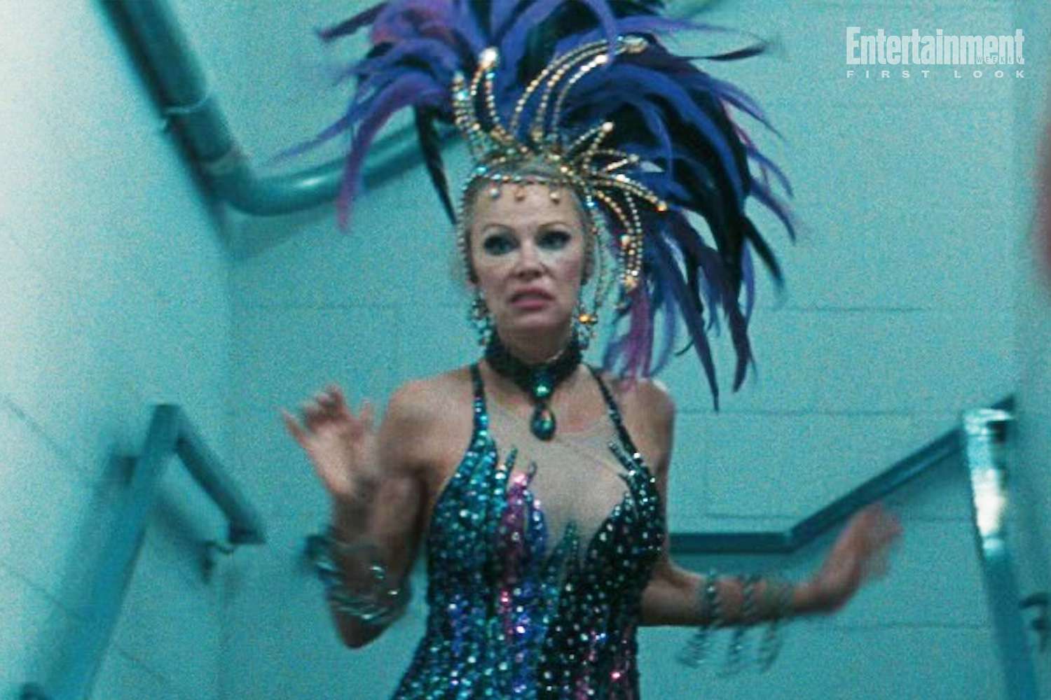 Pamela Anderson channeled her own life experience to play a showgirl who finds herself at a crossroads